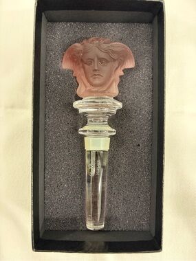 Versace  purple Medusa Glass Bottle Stopper